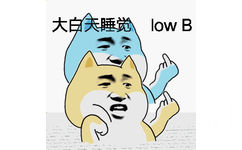 大白天睡觉？low B