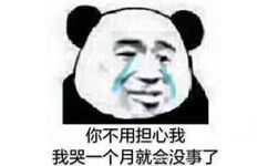 你不用担心我我哭一个月就会没事了