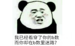 我已经看穿了你的b数而你却在b数里迷路?