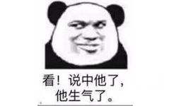 看!说中他了,他生气了。