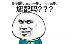 配钥匙,三元一把,十元三把您配吗???