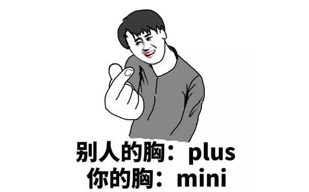 别人的胸:plus你的胸:mini