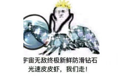 宇宙无敌终极新鲜防滑钻石光速皮皮虾，我们走!