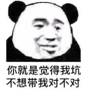 你就是觉得我坑，不想带我对不对