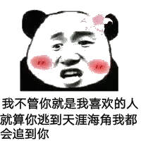 我不管你就是我喜欢的人，就算你逃到天涯海角我都会追到你