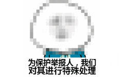 对保护举报人，我们对其进行特殊处埋