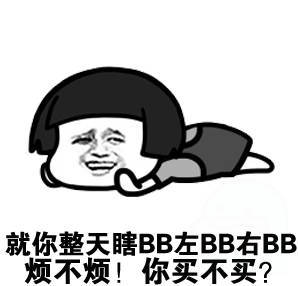 就你整天瞎BB左BB右BB，烦不烦!你买不买?