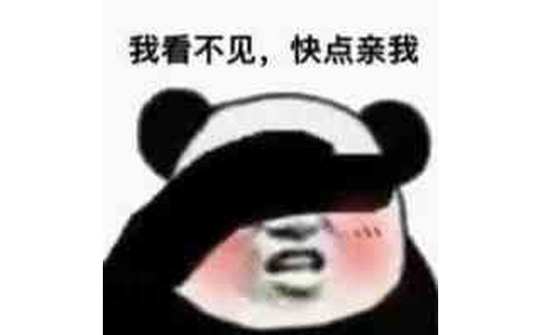 我看不见，快点亲我