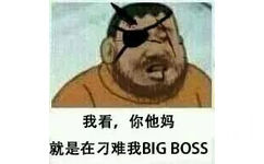 我看，你他妈就是在刁难我BIG BOSS