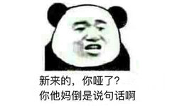 新来的，你哑了？你他妈倒是说句话啊