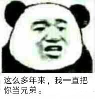 这么多年来，我一直把你当兄弟。