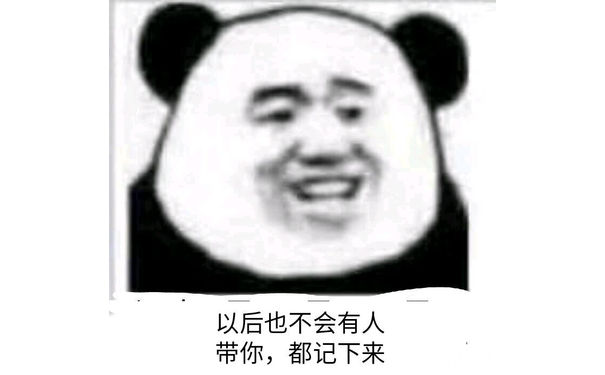 以后也不会有人带你，都记下来