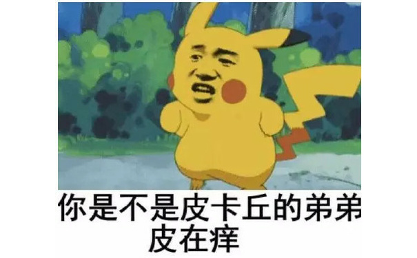 你是不是皮卡丘的弟弟皮在痒