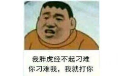 我胖虎经不起刁难你刁难我，我就打你