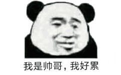 我是帅哥，我好累