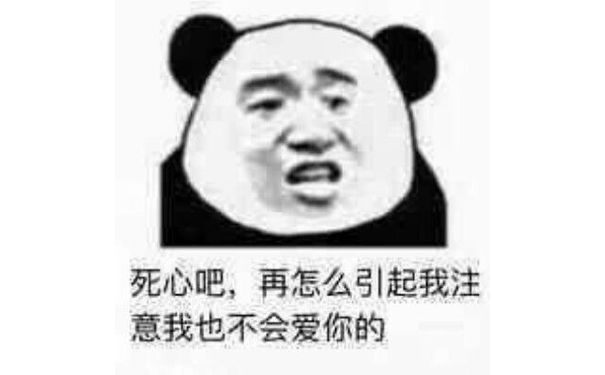 死心吧，再怎么引起我注意，我也不会爱你的