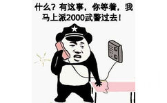 什么？有这事，你等着，我马上派2000武警过去！