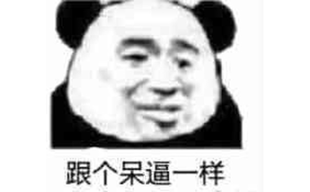 跟个呆逼一样