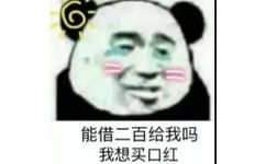 能借二百给我吗？我想买口红