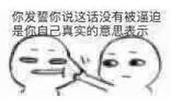 你发誓你说这话没有被逼迫，是你自己真实的意思表示