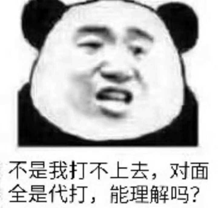 不是我打不上去，对面全是代打，能理解吗？