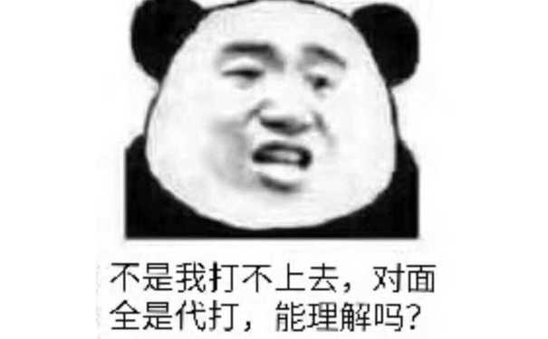 不是我打不上去，对面全是代打，能理解吗？