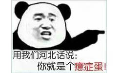 用我们河北话说你就是个癔症蛋！