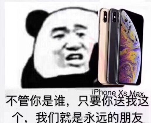 不管你是谁，只要你送我这个，我们就是永远的朋友（iphone xs max）