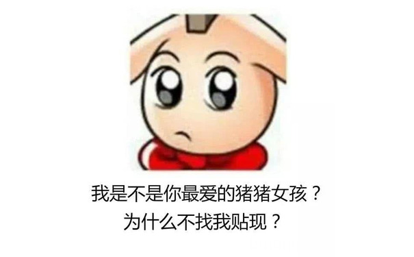 我是不是你最爱的猪猪女孩？为什么不找我贴现？