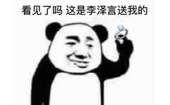 看见了吗？这是李泽言送我的