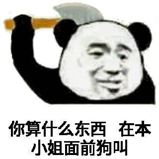 你算什么东西，在本小姐面前狗叫