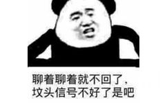 聊着聊着就不回了，坟头信号不好了是吧