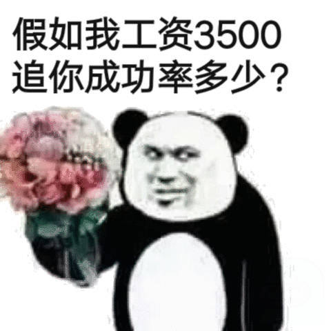 假如我工资3500追你成功率多少?