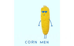 corn men（玉米人抽烟） - 创意蔬菜水果GIF动画