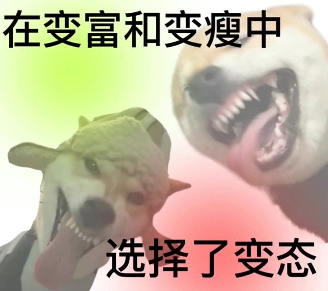 在变富和变瘦中选择了变态