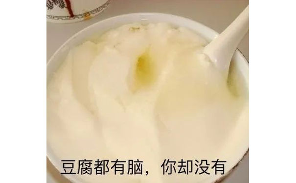 豆腐都有脑,你却没有