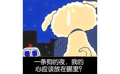 一条狗的夜，我的心应该放在哪里？ - 蜡笔小新无节操表情包