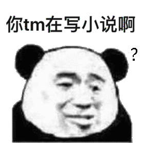 你 tm在写小说啊？？（熊猫头表情包）