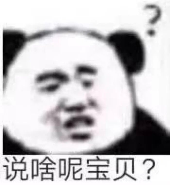 说啥呢宝贝?(熊猫头表情包)