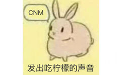 兔子发出吃柠檬的声音：CNM