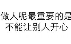 做人呢，最重要的是不能让别人开心 - 做人呢，最重要的是不能让别人开心（纯文字表情系列）