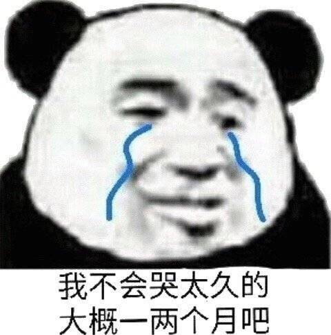 我不会哭太久的 大概一两个月吧