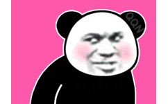 变色熊猫头GIF 动图表情包