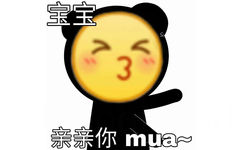 宝宝3亲亲你mua - 一组熊猫头表情包