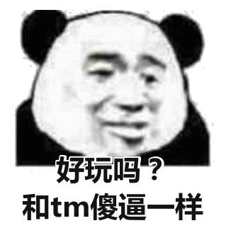 好玩吗?和tm傻逼一样(熊猫头怼人表情包)