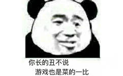 你长的丑不说，游戏也是菜的一比