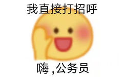 我直接打招呼嗨，公务员