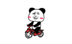 熊猫人骑自行车 - 搞笑骑车表情