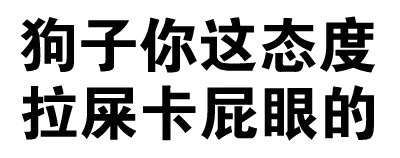 儿子你这态度，拉屎卡屁眼的！ - 斗图纯文字表情包