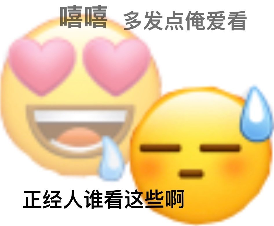 嘻嘻多发点俺爱看正经人谁看这些啊 - 小黄脸表情包